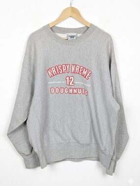 Vintage Lee Krispy Kreme Sweatshirt Champions 12 Doughnuts Graphic Crewneck 90s